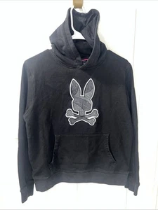 Psycho Bunny Lenox Pullover Adult Hoodie Black Embroidered Logo Size Medium? - Picture 1 of 8