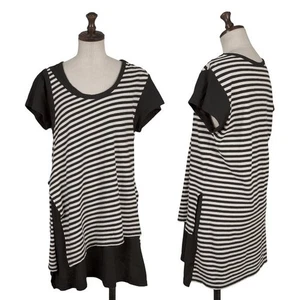 Y's T-Shirt Baumwolle Leinen gestreift Größe 2 (K-163520) - Bild 1 von 12