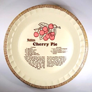 Plato de pastel de cereza Royal China por Jeannette de 10 pulgadas años 70-80 impresión de recetas JRB - Imagen 1 de 6