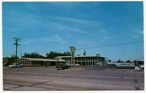 Demman's Motel Cafe Salt Lake City ca. 1960 Googie Signs Vintage Cars KolorKrome - Picture 1 of 2