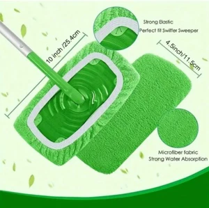 4-pcs Microfiber Mop Replacement Pads - Washable & Durable Flat Mop Covers - NEW - Picture 1 of 4