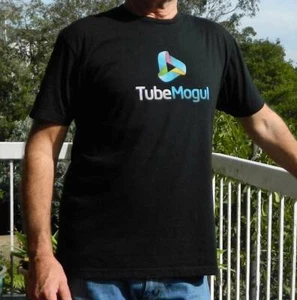 VINTAGE Next Level Tube Mogul Printed Moto Crewneck Urban Sporty Retro T-Shirt - Picture 1 of 2