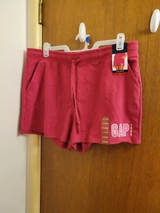 GAP Women's Xlarge Xl Soft Pull On Drawstring Logo Shorts XL NEW NWT - Picture 1 of 21