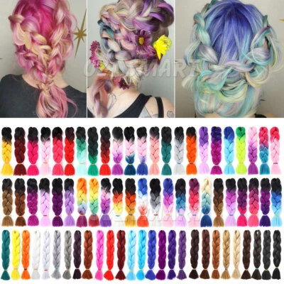 JUMBO Braiding Hair 60cm Hair Extensions Synthetic Fiber Crochet Braid Kanekalon - image 1 of 4