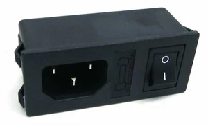 Delta 06A2D IEC-320 C14 Módulo de receptáculo de entrada de energía de montaje en panel a presión fusionado - Imagen 1 de 2