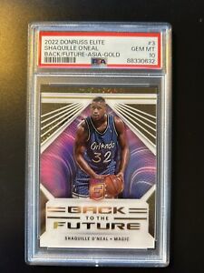 🔥🔥 Shaquille Oneal 2022 Elite Back To Future Gold /10 🔥 PSA 10 🔥 Pop 2
