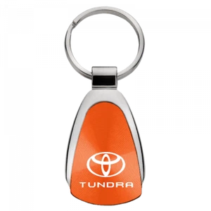Toyota Tundra Authentic Logo Orange Teardrop Key Chain Fob Ring Official License - Picture 1 of 1