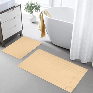 Ample Decor Bath Mats 1350 GSM 24" X 17"/ 20" X  34" 100% Cotton Thick Absorbent - Picture 1 of 83