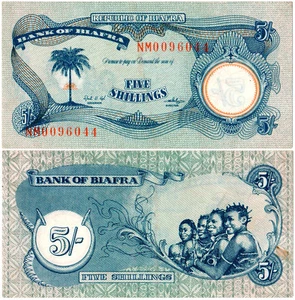 Biafra 5 Shillings P#3a (1969) Bank of Biafra VF - Picture 1 of 1