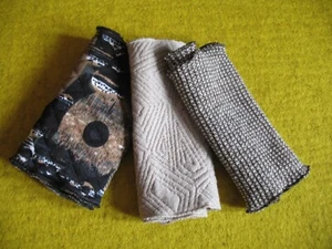 Konvolut (3Paar) Kinder-Hand-Stulpen, Pulswärmer in beige/braun Tönen - Bild 1 von 4