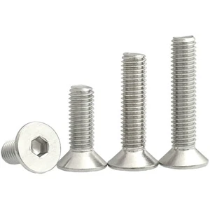 Tornillos Allen avellanados planos de acero inoxidable DIN7991 M6 M8 M10 304 - Imagen 1 de 4