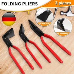 3tlg Falzzangen Abfalzen Biegezange Abkantzange Blechzange Zange Set 0°45°90° - Bild 1 von 13