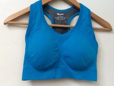 BAOMOSI Womens Seamless Support Racerback Workout Yoga Sports Bra L Blue NWT New - Image 1 of 3