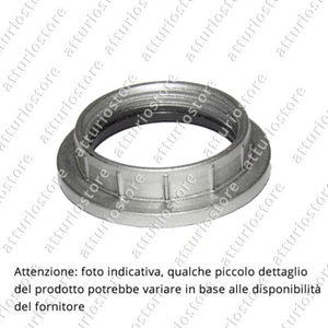 2x Ghiera in plastica per portalampada E27 Ø5cm argento - Foto 1 di 1