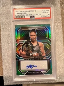 2021 Panini Prizm UFC  Zhang Weili Champion Signatures Green PSA 10 POP 8 - Bild 1 von 1