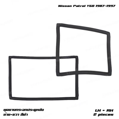 For Nissan Patrol Safari Y60 GQ  1987 - '97 Rear Windshield Window Rubber Pair - Image 1 of 4