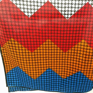 Vintage Glentex Hahnentrittmuster langer rechteckiger Schal mehrfarbig Made in Japan - Bild 1 von 6