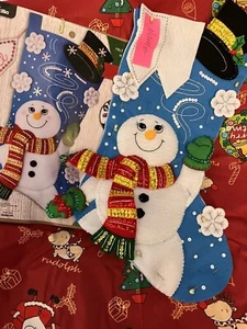 Bucilla Felt Handmade Finished Christmas Stocking 18”. Magic in the Air - Picture 1 of 6