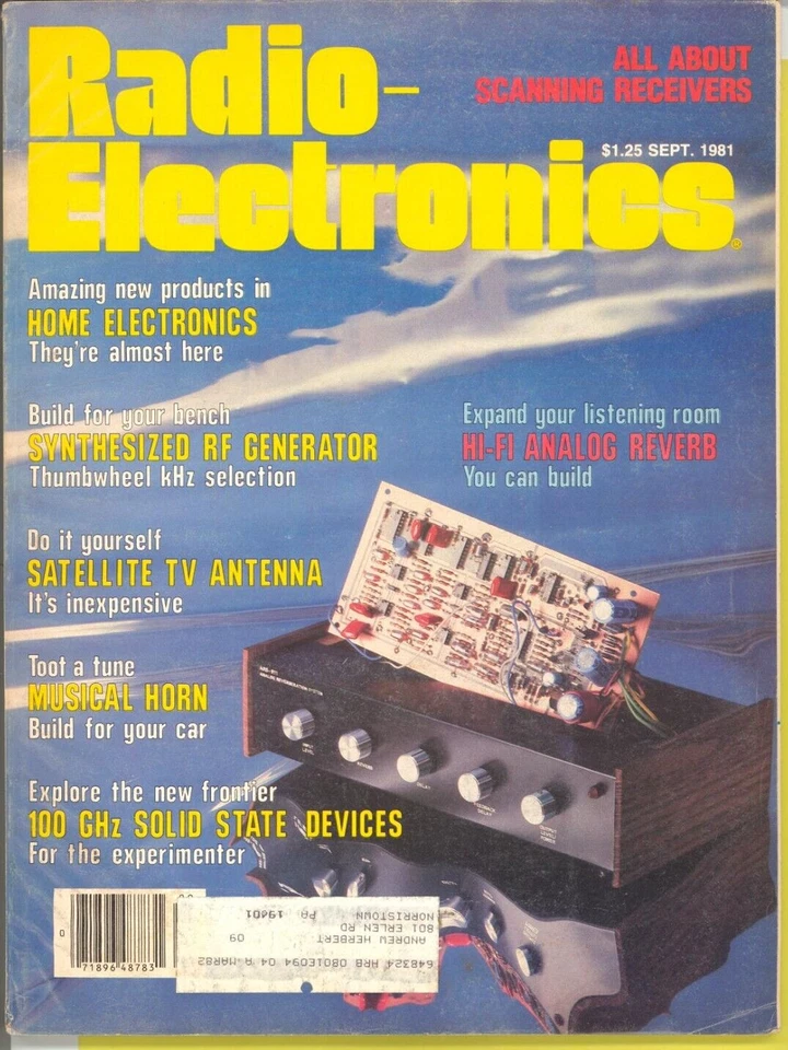 Radio Electronics Magazine September 1981/Home Electronics/Satellite TV Antenna - Image 1 of 1