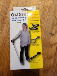 New CanDo Exersising Band Tubing Accessory Kit And Band. Workout. Stretching. - Picture 1 of 7