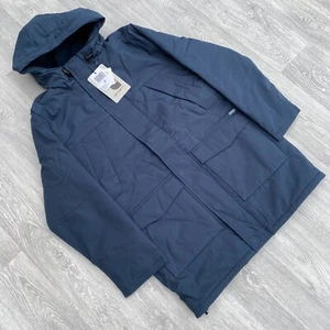 Carhartt WIP Trent Long Parka Jacket Coat - Navy Blue [S] - Picture 1 of 5