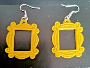 3D Printed Friends Peephole Frame Earrings - Picture 1 of 3
