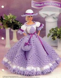 NUEVO VESTIDO ARO COTILLÓN MUÑECA MODA ANNIES DISEÑO GANCHILLO - Imagen 1 de 1