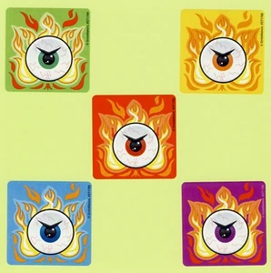 10 Fire Eyes - Large Stickers - Party Favors - Rewards - Picture 1 of 1