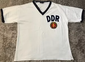 N93 East Germany (DDR) 1974 World Cup Away Retro Replica Football Shirt Mens XL - Picture 1 of 7