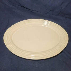 Pampered Chef New Traditions Stoneware 701H Oval Serving Platter Vanilla Glaze - Picture 1 of 5