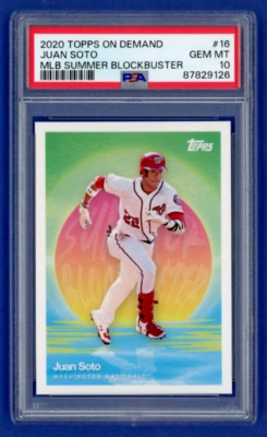 2020 Topps On Demand JUAN SOTO #16 Summer Blockbuster N Y Mets PSA 10 GEM MINT - Image 1 of 4