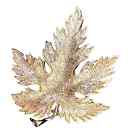 Vintage Trifari Gold Tone Large Natural Looking Maple Leaf  Brooch Excellent