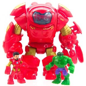 Playskool Marvel Heroes Tony Stark Iron Man Hulk Hulkbuster Action Figures
