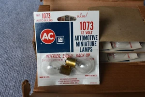 Vintage Collectible AC GM Original Box of 10 Two Lamp Blister Cards Bulbs L1073 - Picture 1 of 9