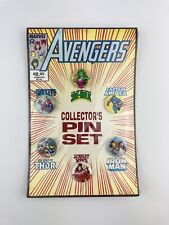 Vintage 80s Marvel AVENGERS Collectors Pin Set Sealed / Thor Iron Man 1989