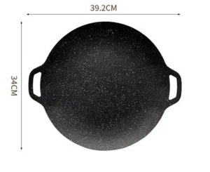 Nonstick Korean BBQ Grill Pan Heat Resistant Round Barbecue Plate For Campin UPP - Picture 1 of 5