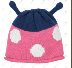 Gymboree Baby girl Hat NB Newborn Little Ladybug Knit Sweater Hat Neanie NWT - Picture 1 of 2