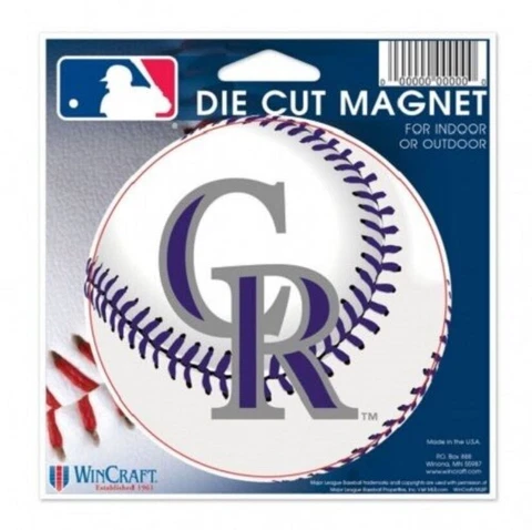 NWT COLORADO ROCKIES INDOOR OUTDOOR BASEBALL MAGNET Cover