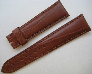 GENUINE BREGUET WATCH STRAP BAND BROWN ALLIGATOR LEATHER 21 mm x 16 mm NEW - Picture 1 of 7