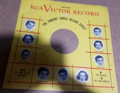 78RPM 10" RCA Victor Singer' Single Series record sleeve, sharp - Image 1 of 4