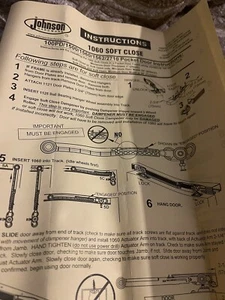 Johnson Hardware 1060 Soft-Close 100PD Series Pocket Door Instruction & Item~New - Picture 1 of 1