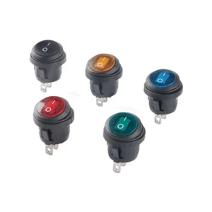 Rundwippe Schalter EIN-AUS 2/3 Pin 2 Positionen LED Beleuchtet Wasserdicht KCD1 - Bild 1 von 10