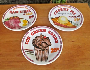 Vintage Oneida Craft SUNRISE DINER 3 piece Salad Plates Set -FC Batan 7" Retired - Picture 1 of 2