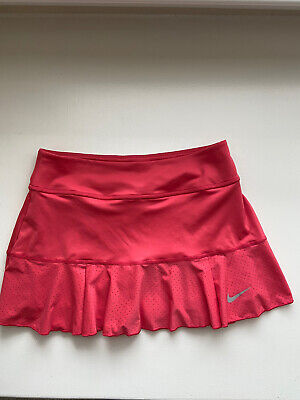 Nike Dri Fit Women’s Small Orange Tennis Pleated Skirt Skort Shorts Underneath • 28.99€