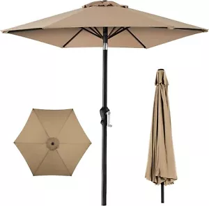 10ft Outdoor Steel Polyester Market Patio Umbrella w/Crank,Tilt,Table Compatible - Picture 1 of 6