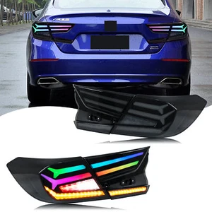 LED RGB Tail Lights for Honda Accord 2018-2023 Dynamic Signal Rear Lamp Assembly - Bild 1 von 5