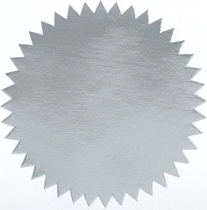 Etiquetas de sello de lámina de plata brillante para premios, certificados, paquete de 50, 2" de diámetro - Imagen 1 de 1