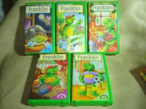 VINTAGE Lot Of 5 Franklin VHS, Christmas Gift, Goes to School, Plays the Game - Picture 1 of 6