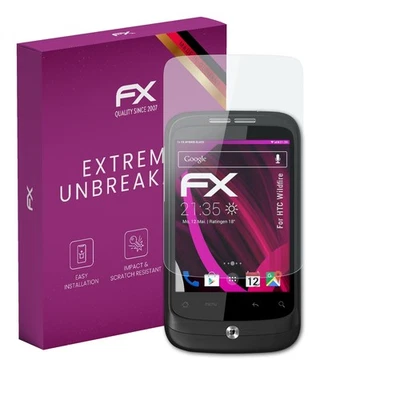 atFoliX Glass Protective Film for HTC Wildfire Glass Protector 9H Hybrid-Glass - Image 1 of 4