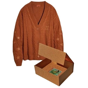 Taylor Swift Life of a Showgirl Glitter Orange Cardigan Box Set sz M / LG NEW - Picture 1 of 5